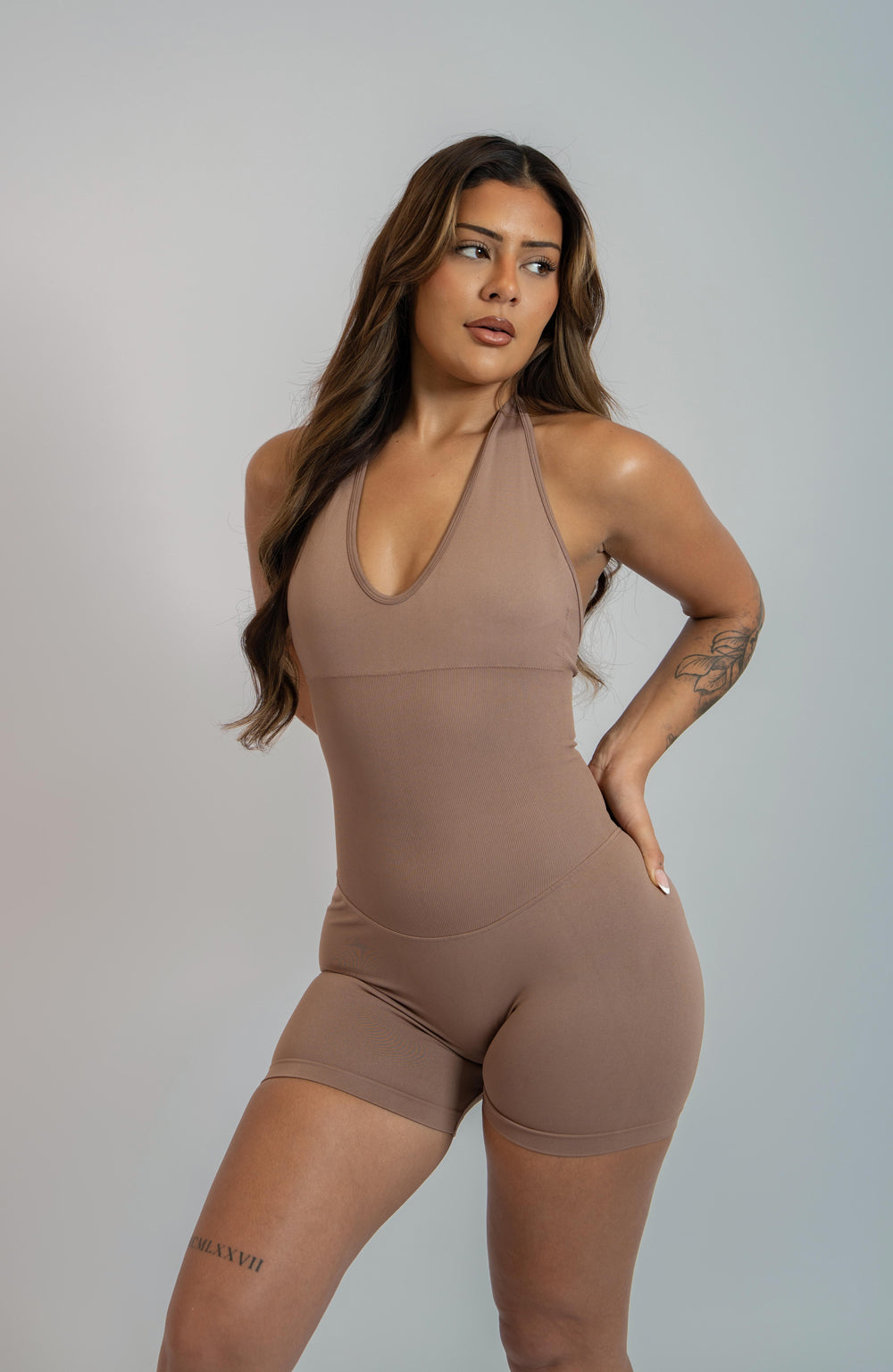 Halter Neck Bodysuit Short Length